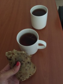Tea and chapati from Eve!