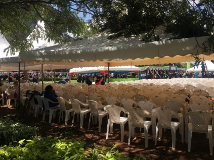 Chairs set up for convocation
